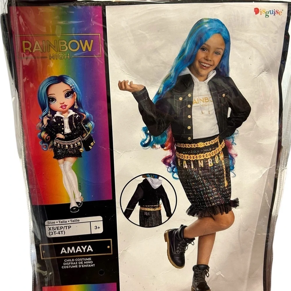 🌈✨“Rainbow High Vibes Only!” Amaya Costume XS 3T-4T✨🌈
